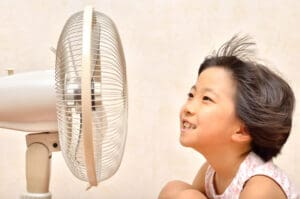 Girls,Cooled,Down,By,The,Electric,Fan